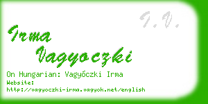 irma vagyoczki business card